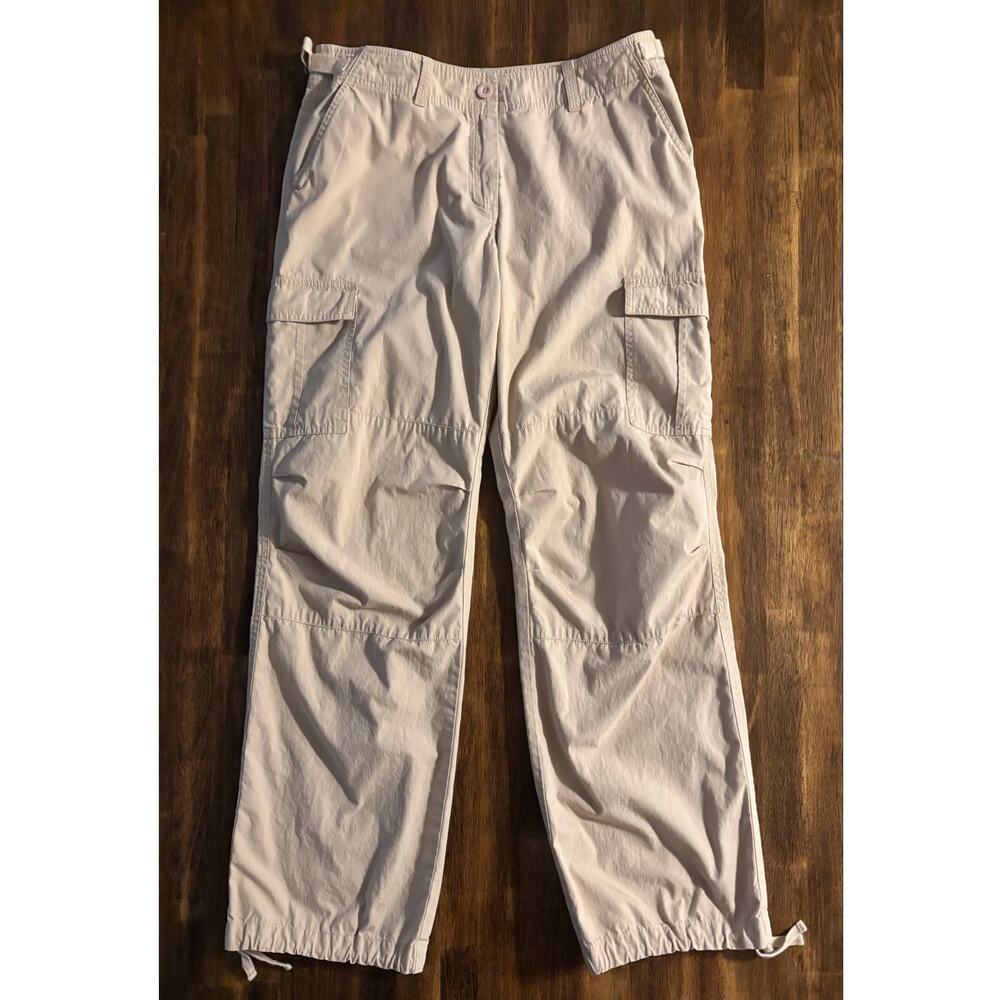 Garnet Hill Women's 8 Pants Cargo Straight Leg 100% Cotton Chino Relaxed